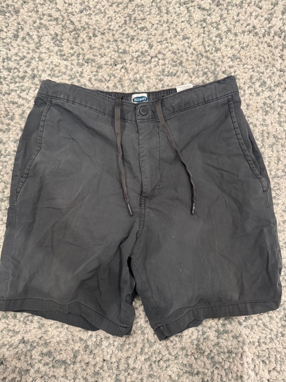 Old Navy Men’s Charcoal Black Drawstring Hybrid Shorts